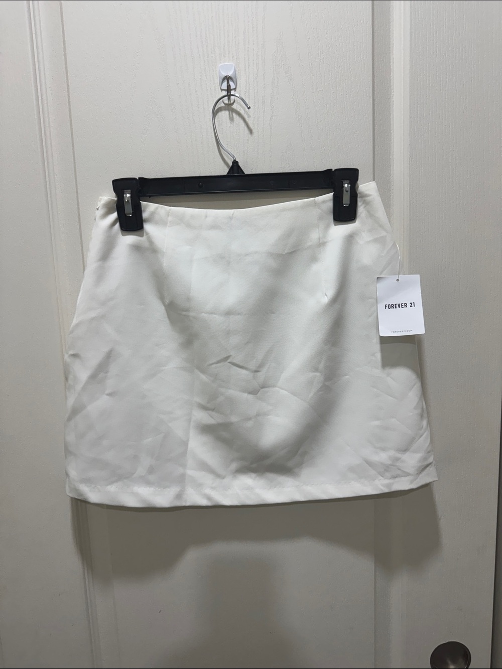 NWT Forever 21 White Mini Skirt Size M A-Line Summer Y2K Preppy